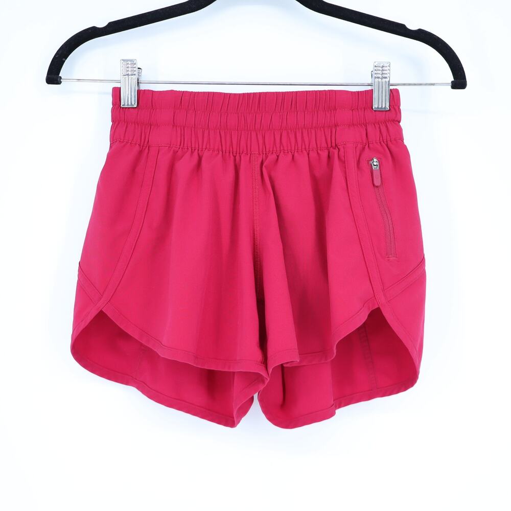 LULULEMON Tracker V Short 4" Ruby Red Mid Rise Running Active Women's 4
